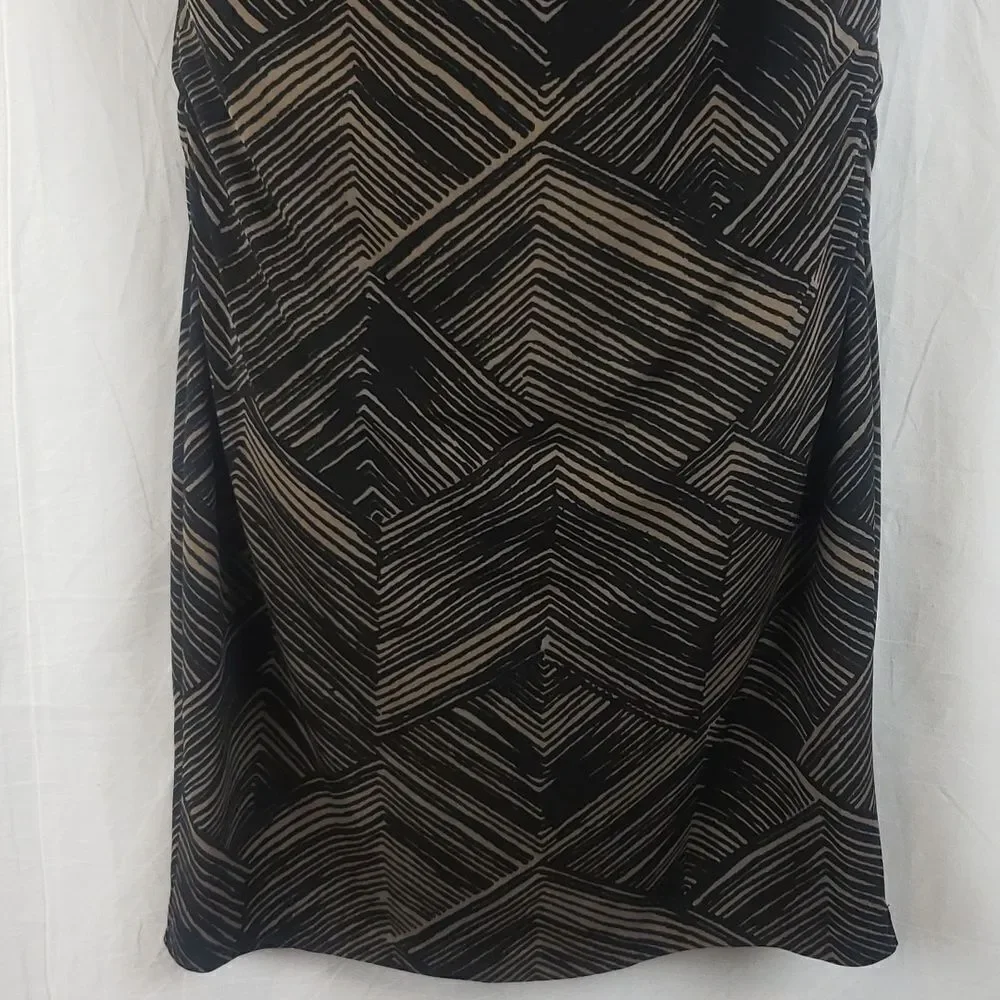 Banana Republic Medium Brown & Black Striped Dress